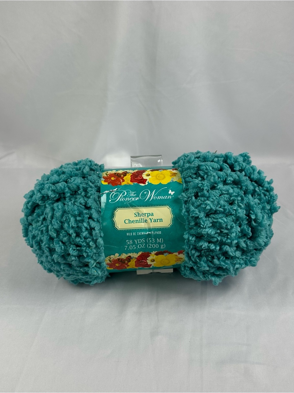 The Pioneer Woman Sherpa Chenille Yarn - Teal Blue